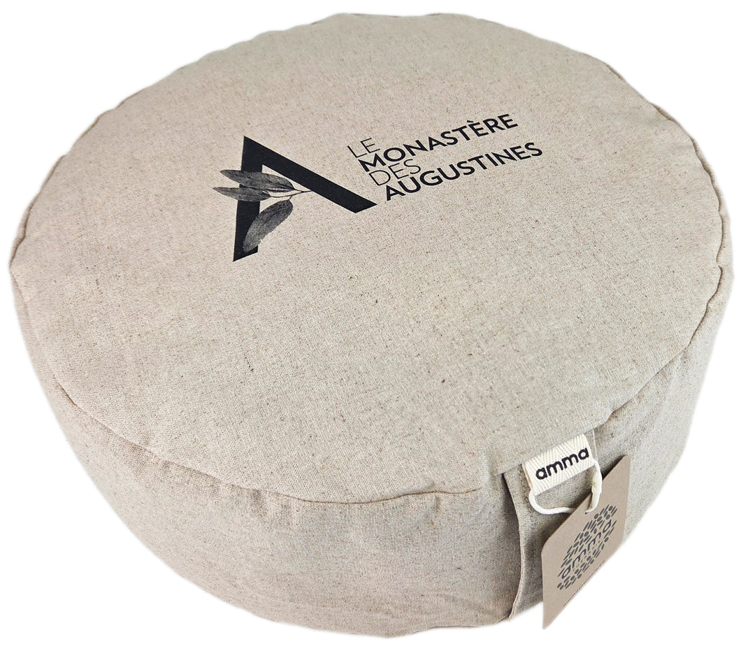Zafu rond avec le logo du Monastère